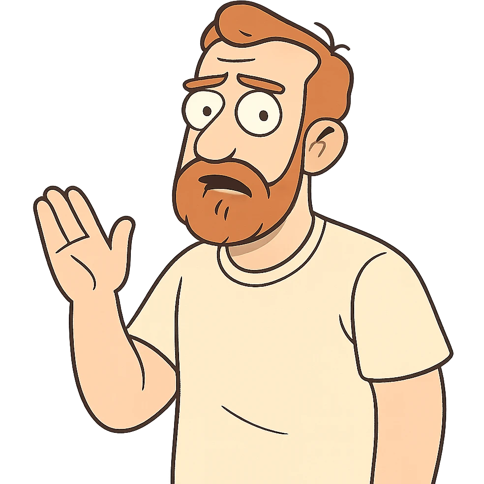 flat toon style Anglo-Saxon man emoji