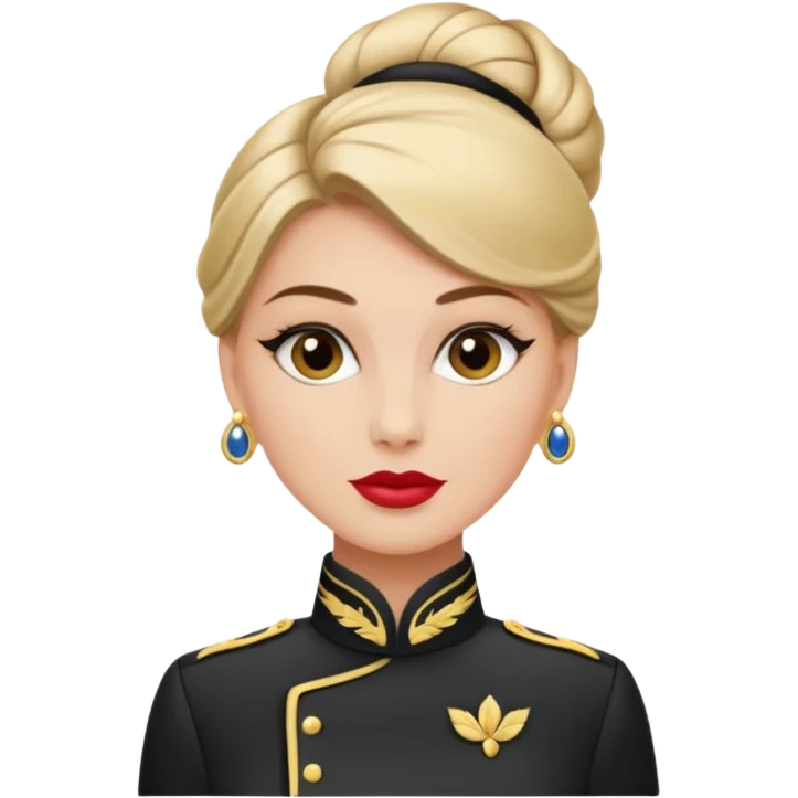 Fais-moi une réceptionniste pour un hôtel de luxe avec des habits un peu plus classe emoji