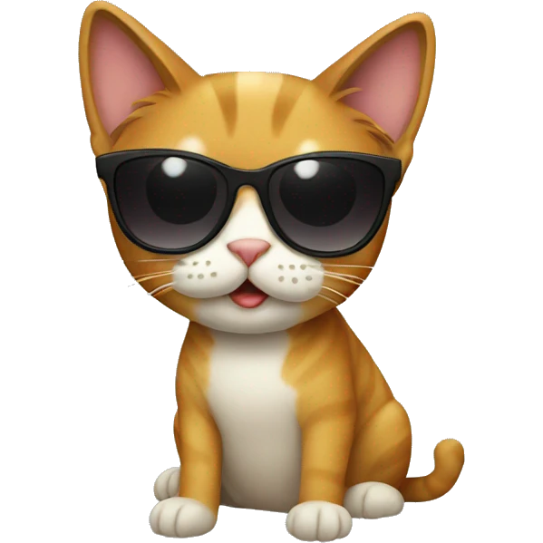 Cat with sunglasses emoji