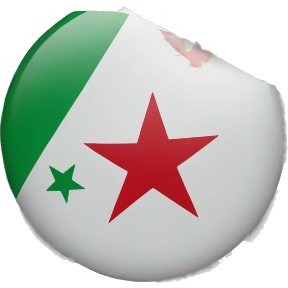 Independent Syria flag add another red star in the middle emoji