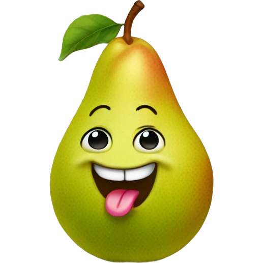pear with tongue out emoji