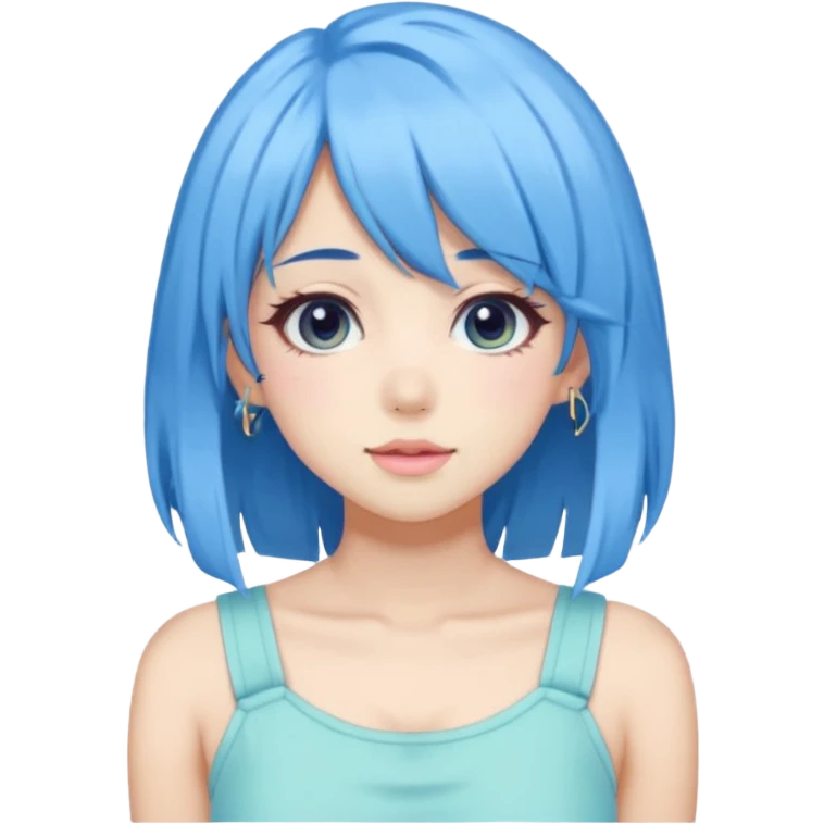 Blue Pastel Gyaru Summer Girl emoji