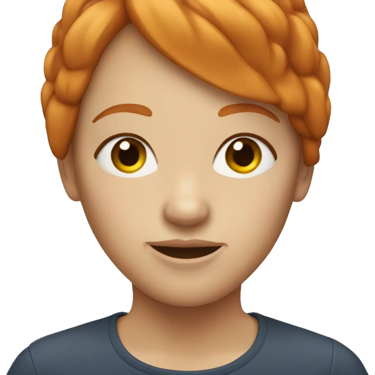 Ginger woman with bangs  emoji