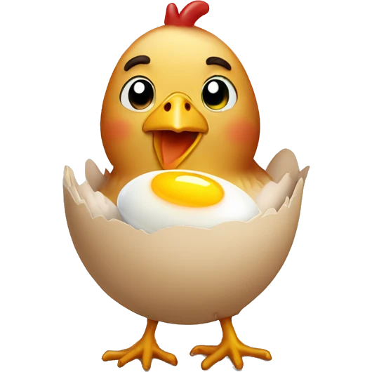 chicken with egg emoji