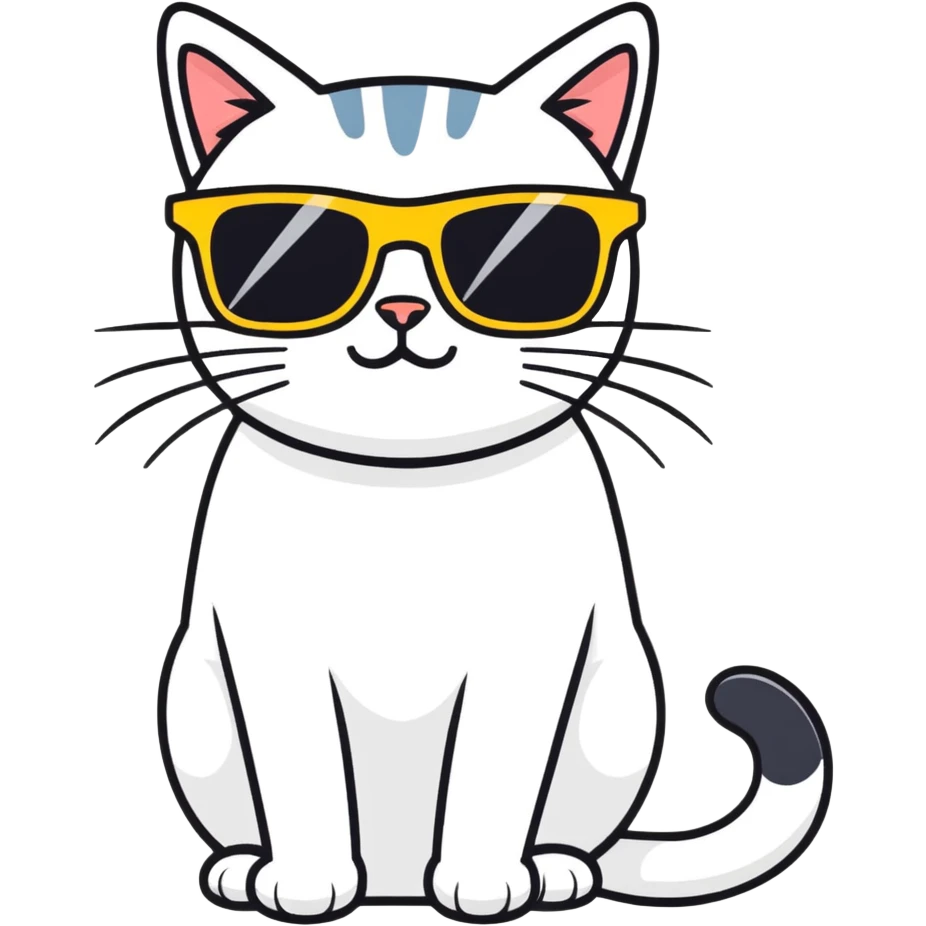 Cat with sunglasses emoji