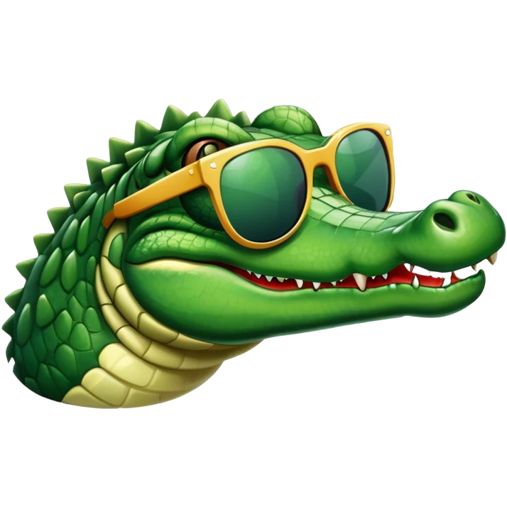 Alligator with sunglasses on  emoji