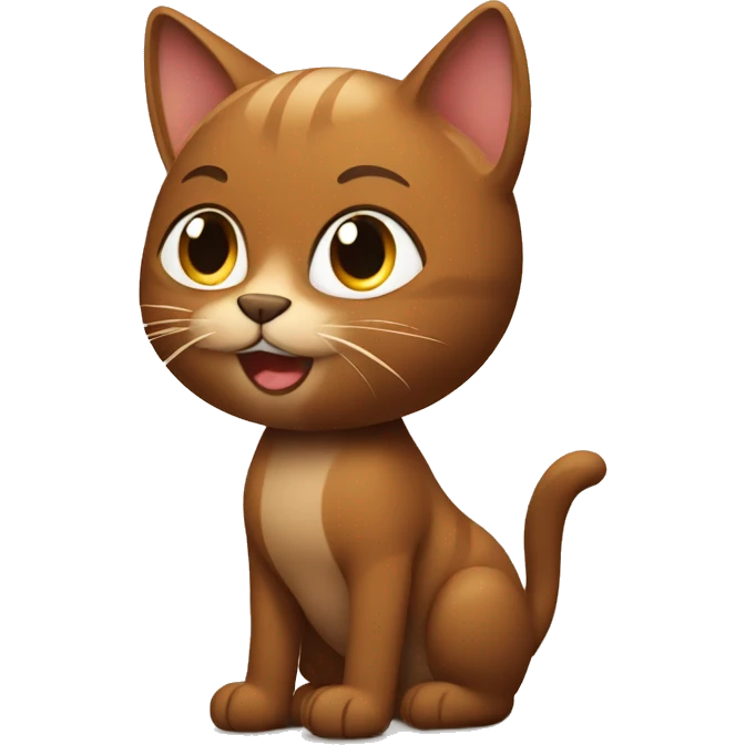 Fitness brown cat emoji