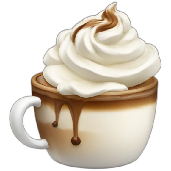 Coffee with whipped cream emoji