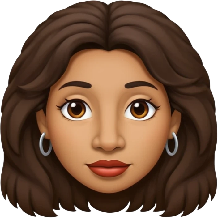 thick butt Latina baddie with a hairy face and a large nose emoji