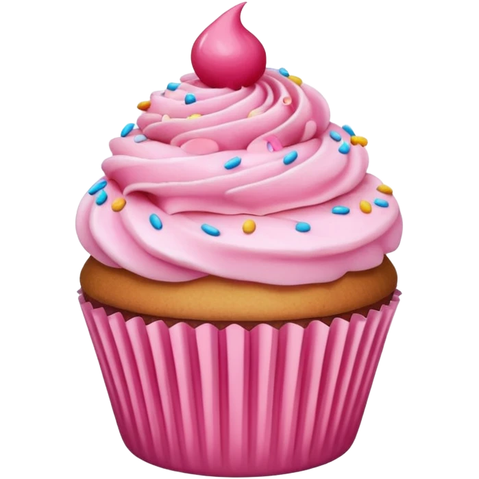 Cupcake with pink icing emoji