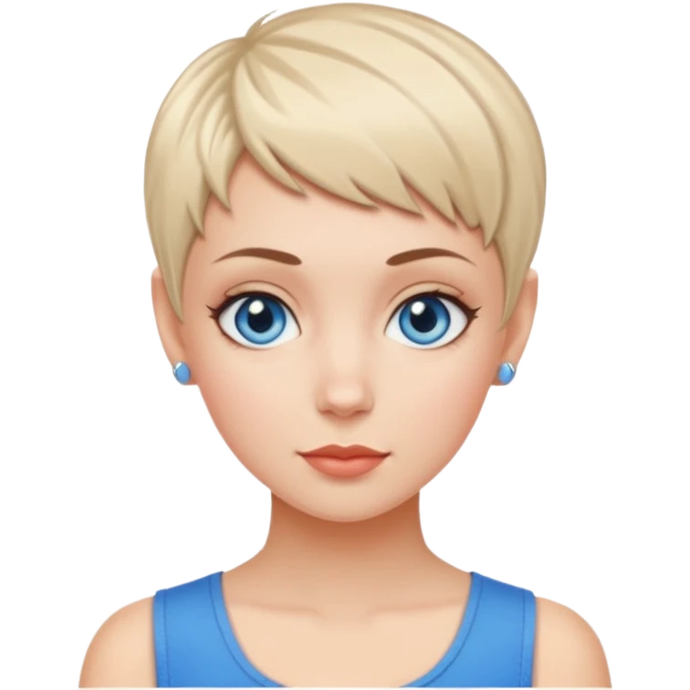 white girl pixie cut emoji
