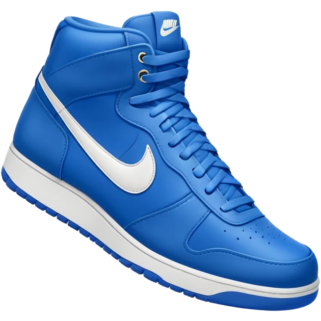 hyper-realistic blue Nike sneaker emoji