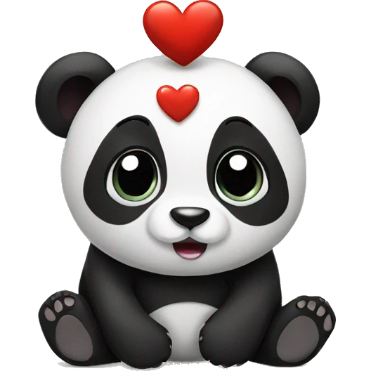 Panda with a heart  emoji
