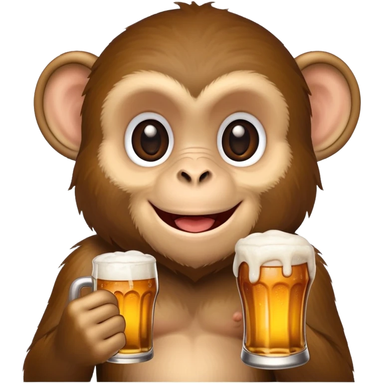 monkey with a beer in hand emoji