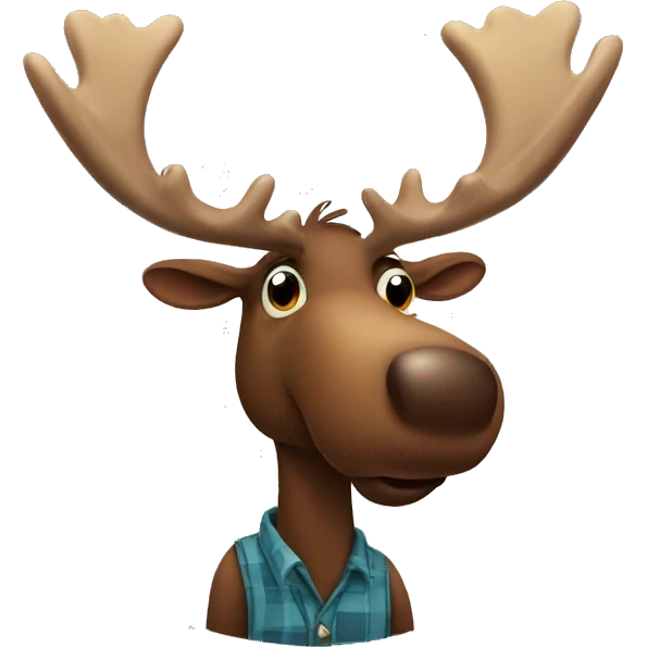 moose blowing a kiss emoji