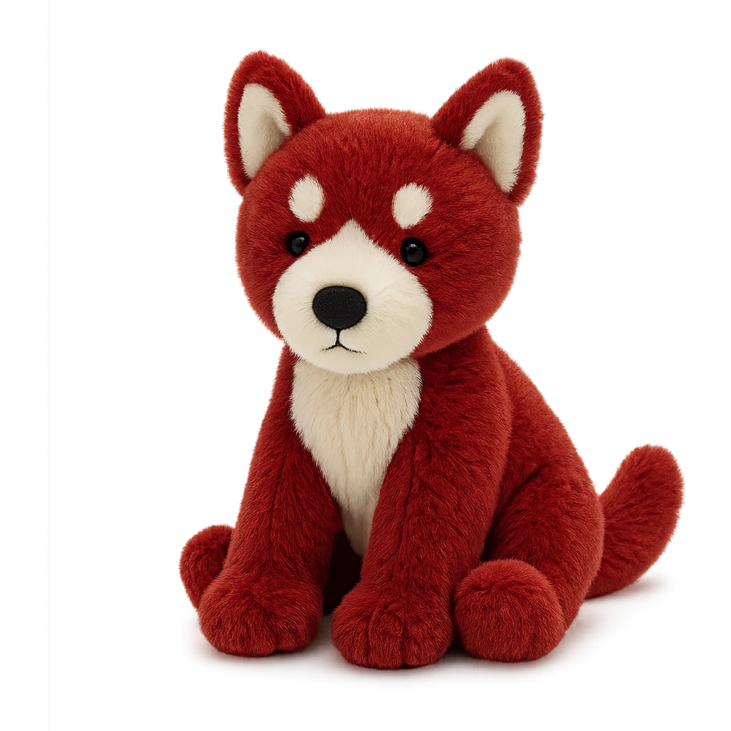 jellycat stuffed plush red siberian husky puppy emoji