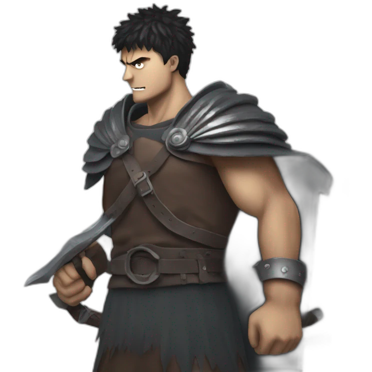 angry berserk guts carrying a huge sword on his shoulder emoji