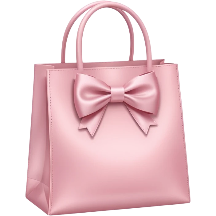 light pink shopping bag with bow emoji | AI Emoji Generator emoji