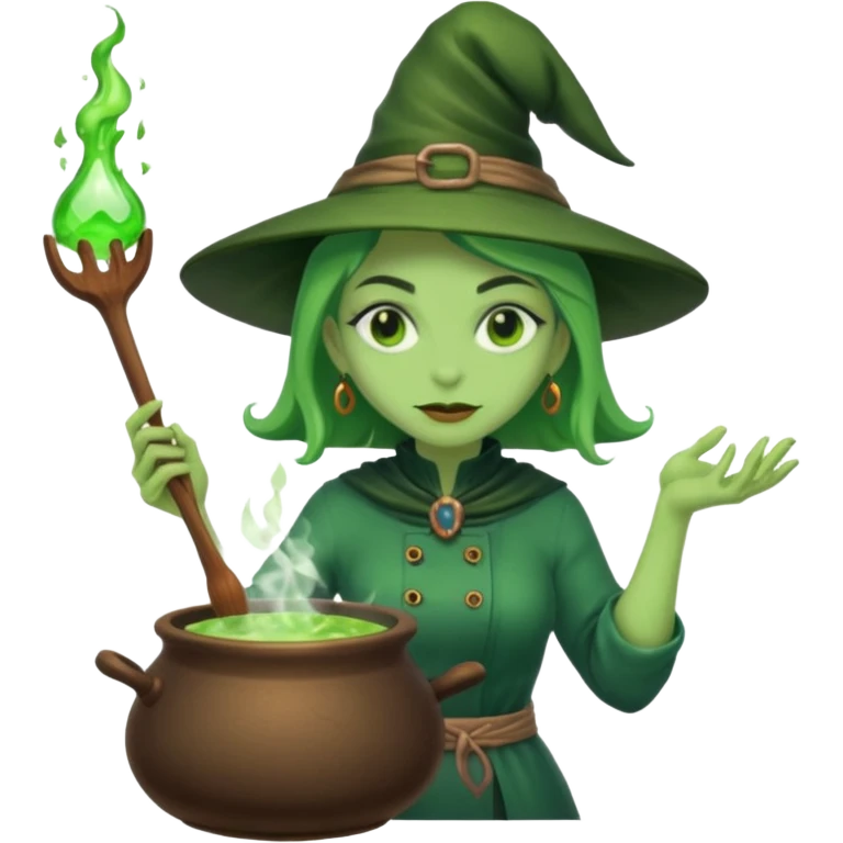 green witch cooking potion emoji