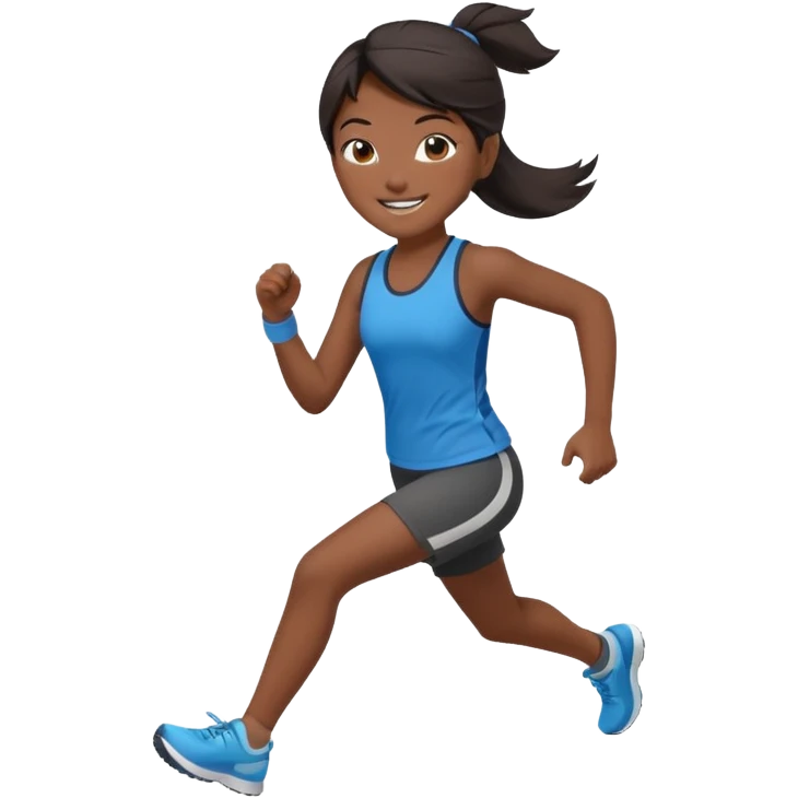 running asian girl emoji