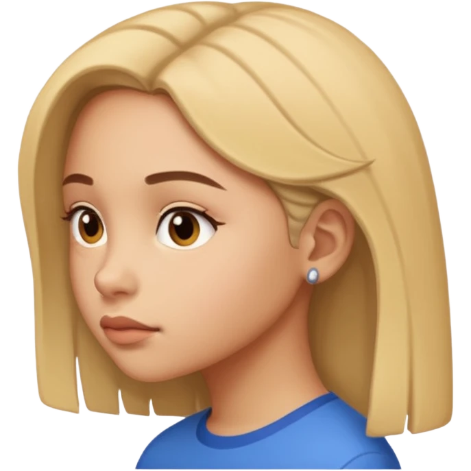 Girl 💭 Problem-Solving, side view. emoji