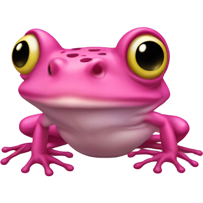 Pink realistic frog emoji