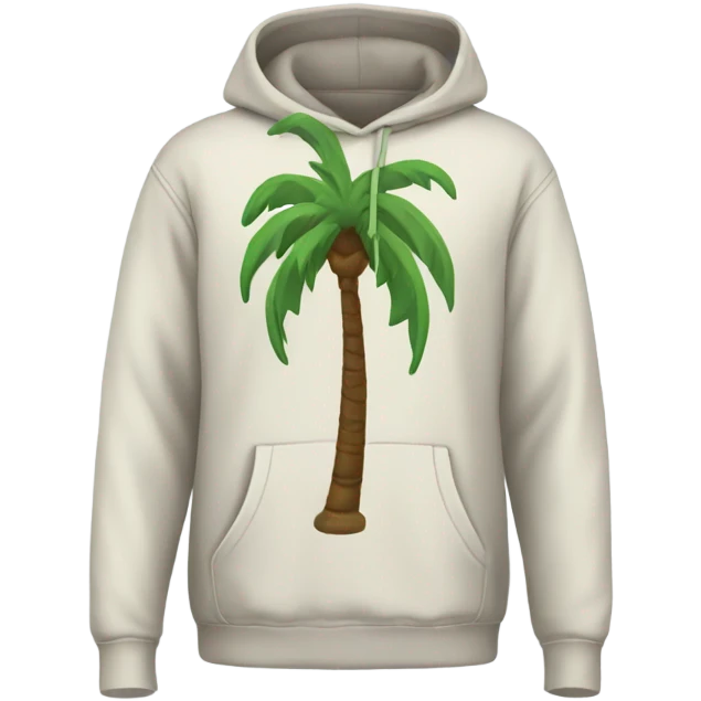 Hoodie with a palm tree on it emoji