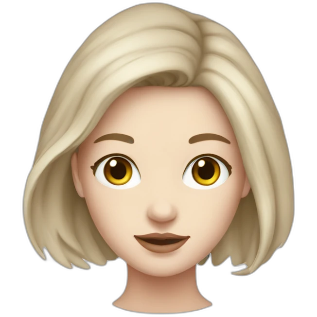 pale skin - marron hair girl hoodie emoji