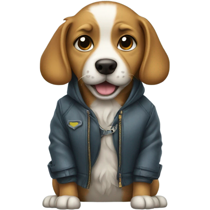 dog wearing a jacket  emoji