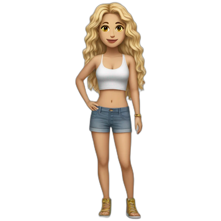 shakira realistic full body emoji