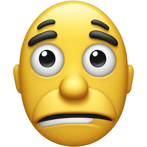 Tired yellow face emoji