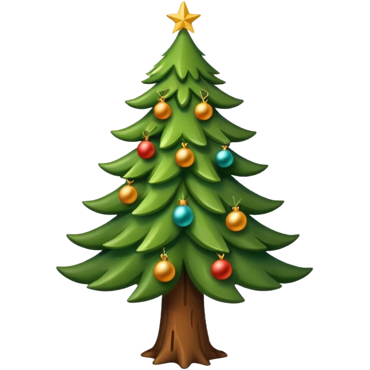 Christmas tree emoji, brown emoji