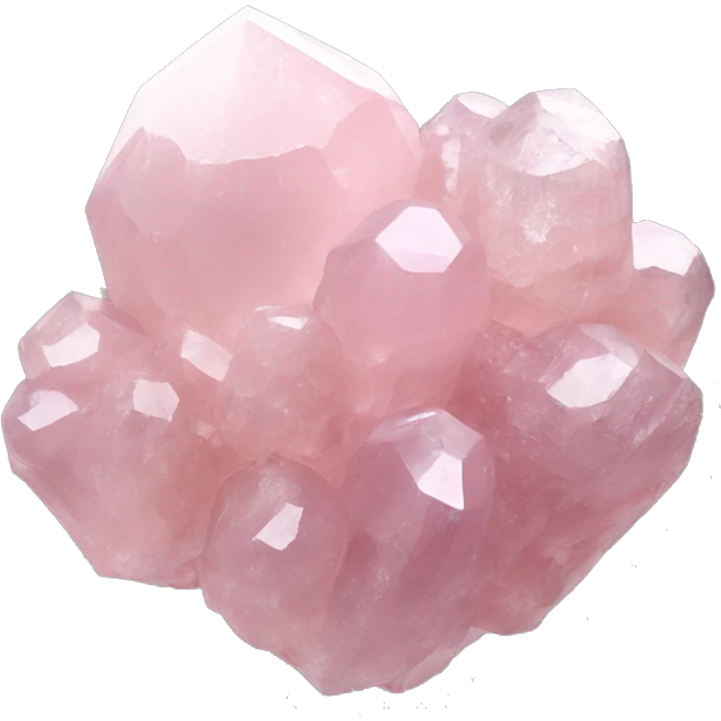 Rose quartz crystal cluster  emoji