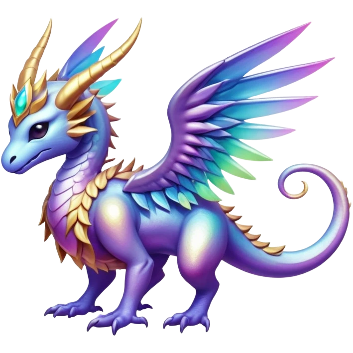 Epic divine legendary complex detailed iridescent gradients aesthetic-scenery-Fakémon-creature emoji