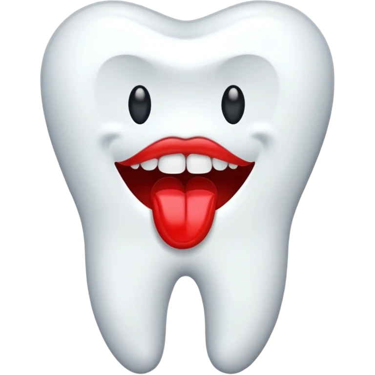 Tooth with makeup emoji