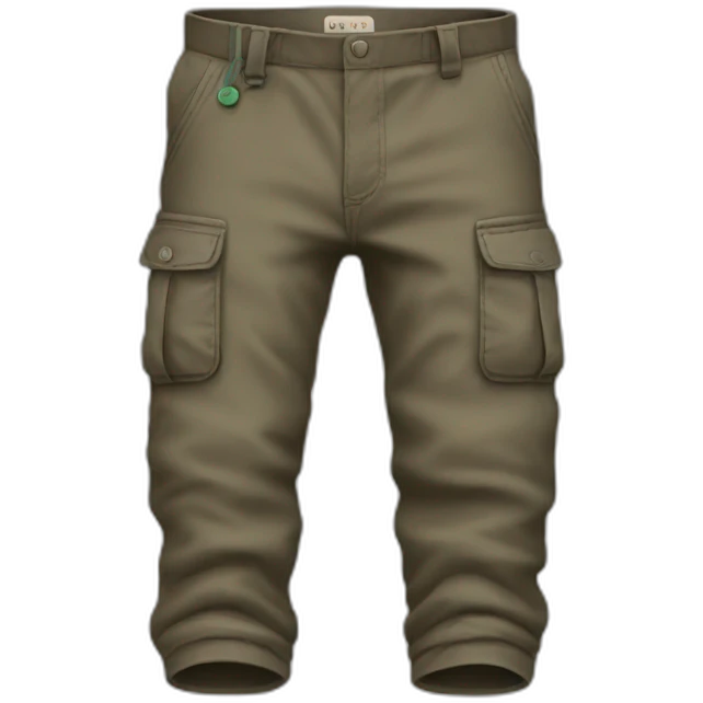 mokey weaaring cargo pants emoji