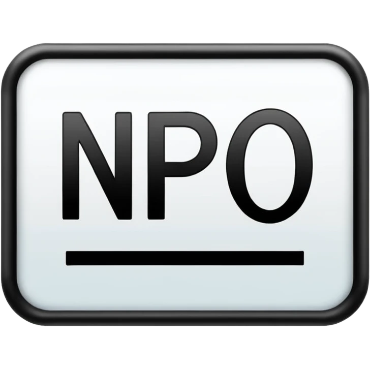 NPO means no eating or drinking  emoji