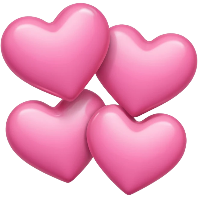 three pink hearts emoji