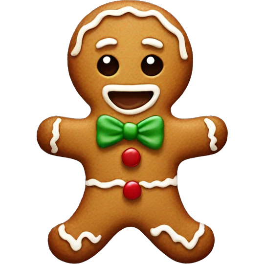 Gingerbread man emoji