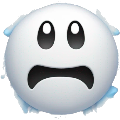 snowflakes and boo emoji