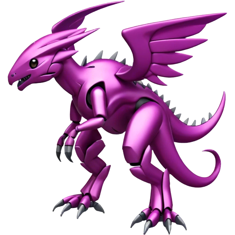 Futuristic Cool Cute Edgy Shiny Digimon-Genesect-Palkia-hybrid full body emoji