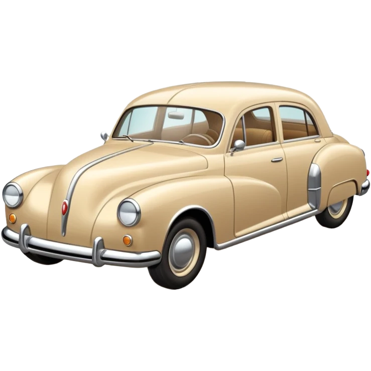 Beige retro long car emoji