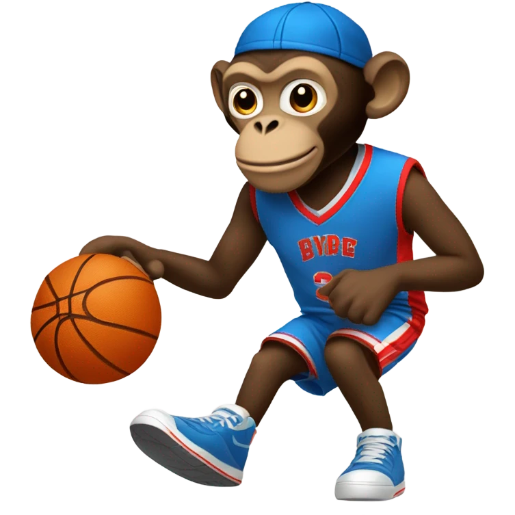 Monkey playing basketball  emoji