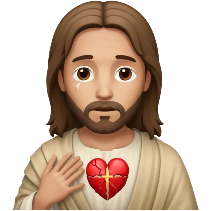 Jesus broken heart emoji