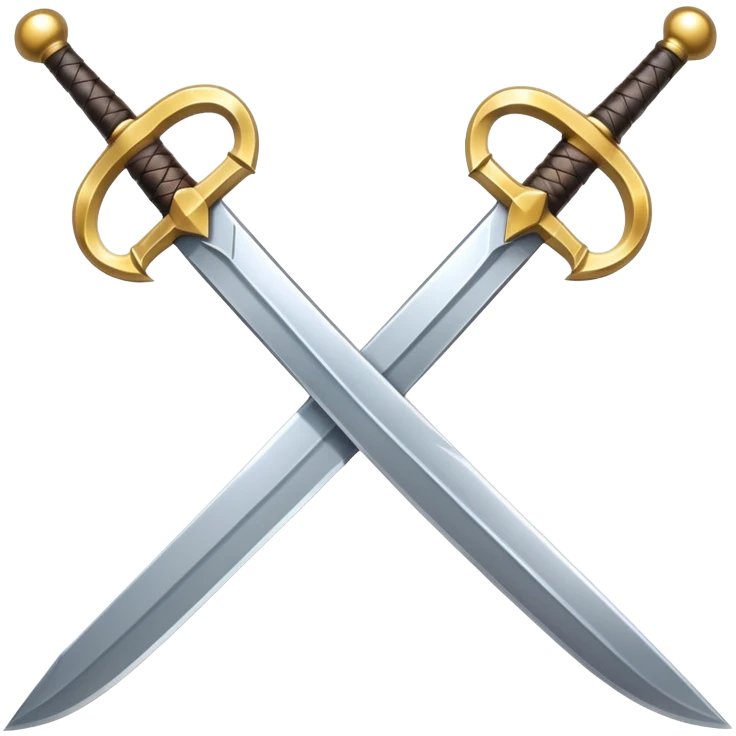 two crossed swords with the letter M emoji