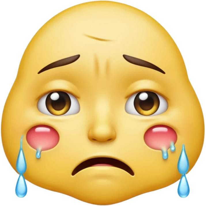 Giant ass emoji Head crying emoji