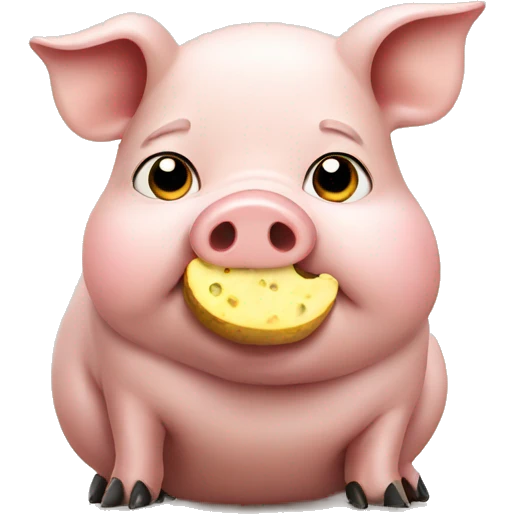 pig eating potato emoji