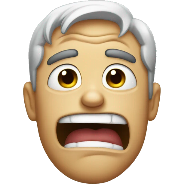 Cringe face disgust  emoji