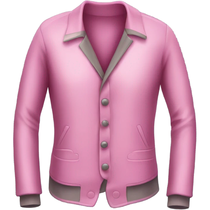 Isolated realistic pink clothing iron emoji