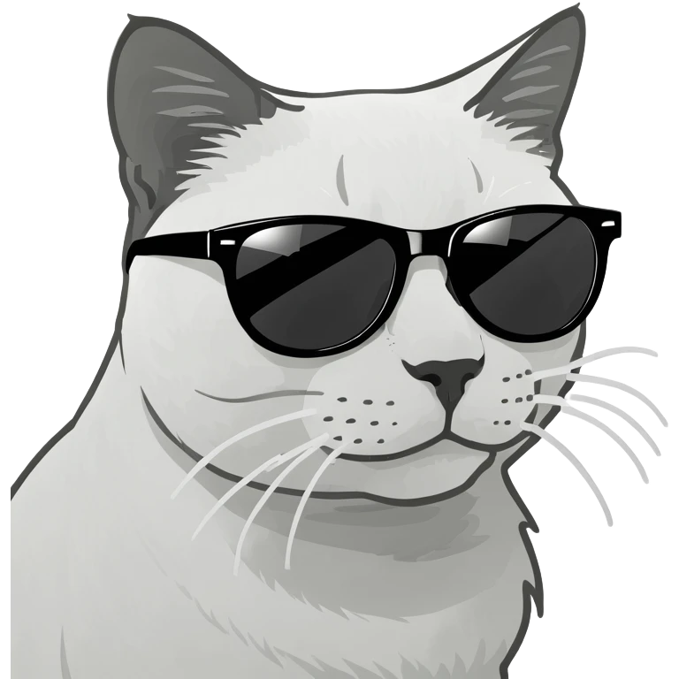 Cat with sunglasses emoji